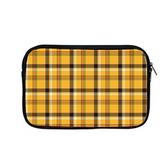 Yellow Fabric Plaided Texture Pattern Apple Macbook Pro 13  Zipper Case by paulaoliveiradesign