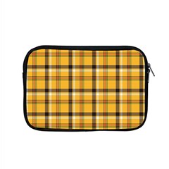 Yellow Fabric Plaided Texture Pattern Apple Macbook Pro 15  Zipper Case by paulaoliveiradesign