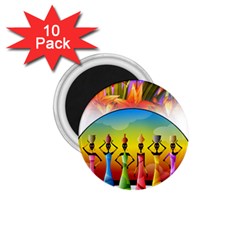 African American Women 1.75  Magnets (10 pack) 