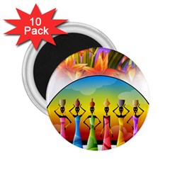 African American Women 2.25  Magnets (10 pack) 