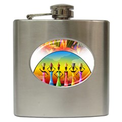 African American Women Hip Flask (6 oz)