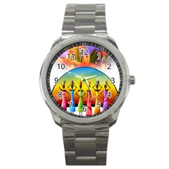 African American Women Sport Metal Watch by AlteredStates