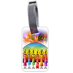 African American Women Luggage Tags (One Side) 