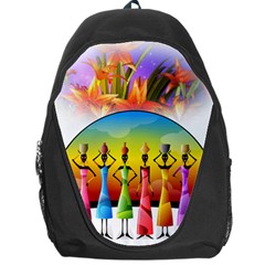 African American Women Backpack Bag