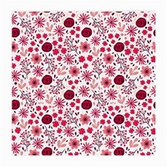 Red Floral Seamless Pattern Medium Glasses Cloth