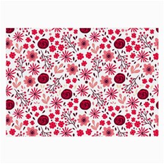 Red Floral Seamless Pattern Large Glasses Cloth (2-side)