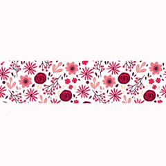 Red Floral Seamless Pattern Large Bar Mats by TastefulDesigns