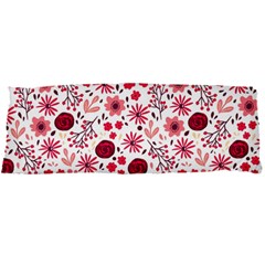 Red Floral Seamless Pattern Body Pillow Case Dakimakura (two Sides) by TastefulDesigns