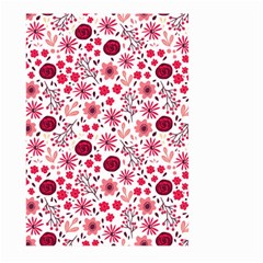 Red Floral Seamless Pattern Large Garden Flag (two Sides)