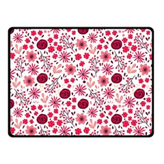 Red Floral Seamless Pattern Double Sided Fleece Blanket (small)  by TastefulDesigns