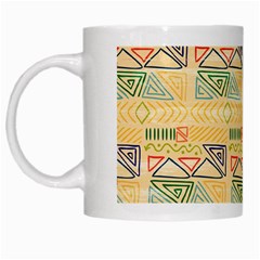 Hand Drawn Ethinc Pattern Background White Mugs by TastefulDesigns