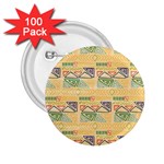 Hand drawn ethinc pattern background 2.25  Buttons (100 pack)  Front