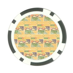 Hand Drawn Ethinc Pattern Background Poker Chip Card Guard by TastefulDesigns