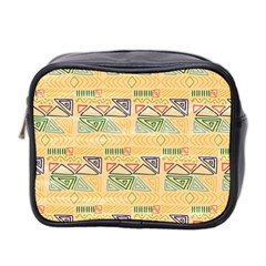 Hand Drawn Ethinc Pattern Background Mini Toiletries Bag 2-side