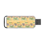 Hand drawn ethinc pattern background Portable USB Flash (Two Sides) Front