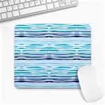 Watercolor blue abstract summer pattern Large Mousepads Front