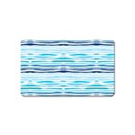 Watercolor blue abstract summer pattern Magnet (Name Card) Front