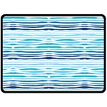 Watercolor blue abstract summer pattern Double Sided Fleece Blanket (Large)  80 x60  Blanket Front