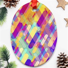 Colorful Abstract Background Ornament (oval)