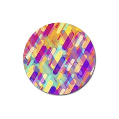 Colorful Abstract Background Magnet 3  (round) by TastefulDesigns