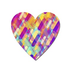 Colorful Abstract Background Heart Magnet by TastefulDesigns