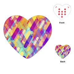 Colorful Abstract Background Playing Cards (heart) 