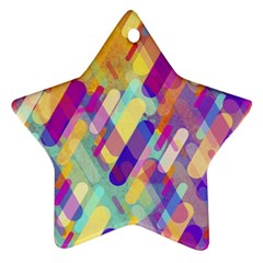 Colorful Abstract Background Star Ornament (two Sides)