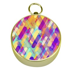 Colorful Abstract Background Gold Compasses by TastefulDesigns