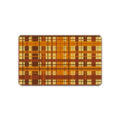 Plaid Pattern Magnet (name Card) by linceazul