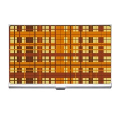 Plaid Pattern Business Card Holders by linceazul