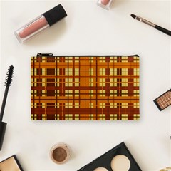 Plaid Pattern Cosmetic Bag (small)  by linceazul