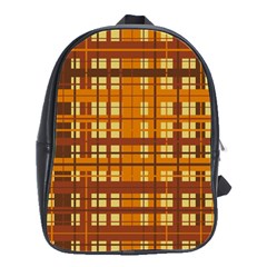 Plaid Pattern School Bag (large) by linceazul