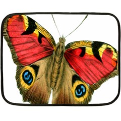 Butterfly Bright Vintage Drawing Fleece Blanket (mini) by Nexatart