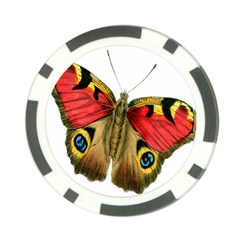 Butterfly Bright Vintage Drawing Poker Chip Card Guard (10 Pack) by Nexatart