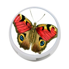 Butterfly Bright Vintage Drawing 4-port Usb Hub (one Side) by Nexatart