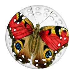 Butterfly Bright Vintage Drawing Ornament (round Filigree) by Nexatart