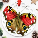 Butterfly Bright Vintage Drawing Round Filigree Ornament (Two Sides) Front