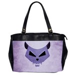 Purple Evil Cat Skull Office Handbags (2 Sides)  Front