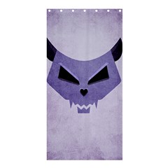 Purple Evil Cat Skull Shower Curtain 36  X 72  (stall)  by CreaturesStore