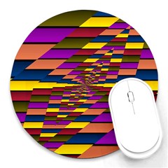 Autumn Check Round Mousepads