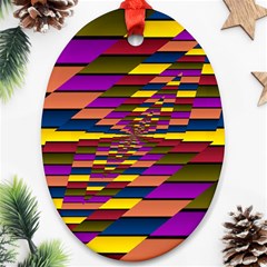 Autumn Check Ornament (oval)