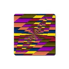 Autumn Check Square Magnet