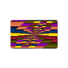 Autumn Check Magnet (name Card) by designworld65