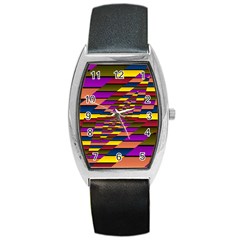 Autumn Check Barrel Style Metal Watch