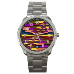 Autumn Check Sport Metal Watch by designworld65