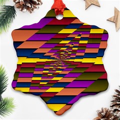 Autumn Check Ornament (snowflake) by designworld65