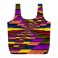 Autumn Check Full Print Recycle Bags (l)  by designworld65