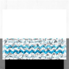 Baby Blue Chevron Grunge Rectangular Jigsaw Puzzl