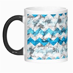 Baby Blue Chevron Grunge Morph Mugs