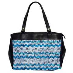 Baby Blue Chevron Grunge Office Handbags by designworld65